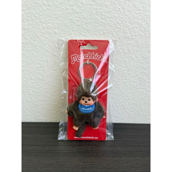 Monchhichi Accessories - Monchhichi Boy Keychain Sekiguchi 4" Blue Bib